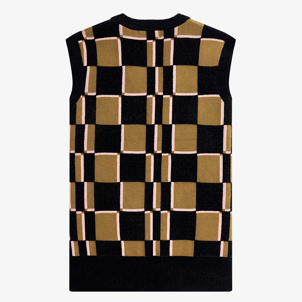 프레드페리 글리치 체커보드 베스트 쉐이드스톤 네이비(Fred Perry Glitch Chequerboard Vest Shaded Stone) - 6