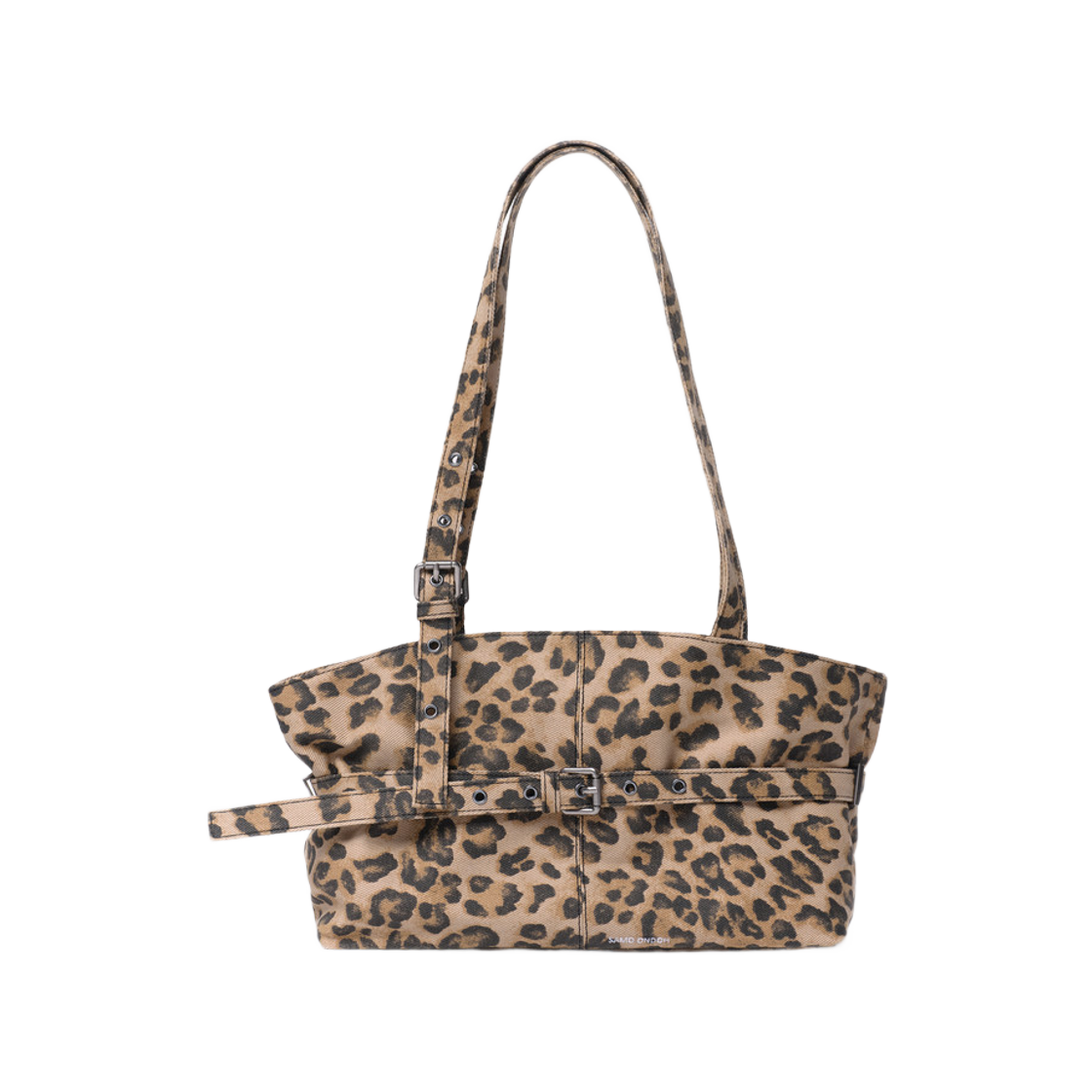세이모 온도 르 벨트 백 M 데님 레오파드(Samo Ondoh Le Belt Bag M Denim Leopard)