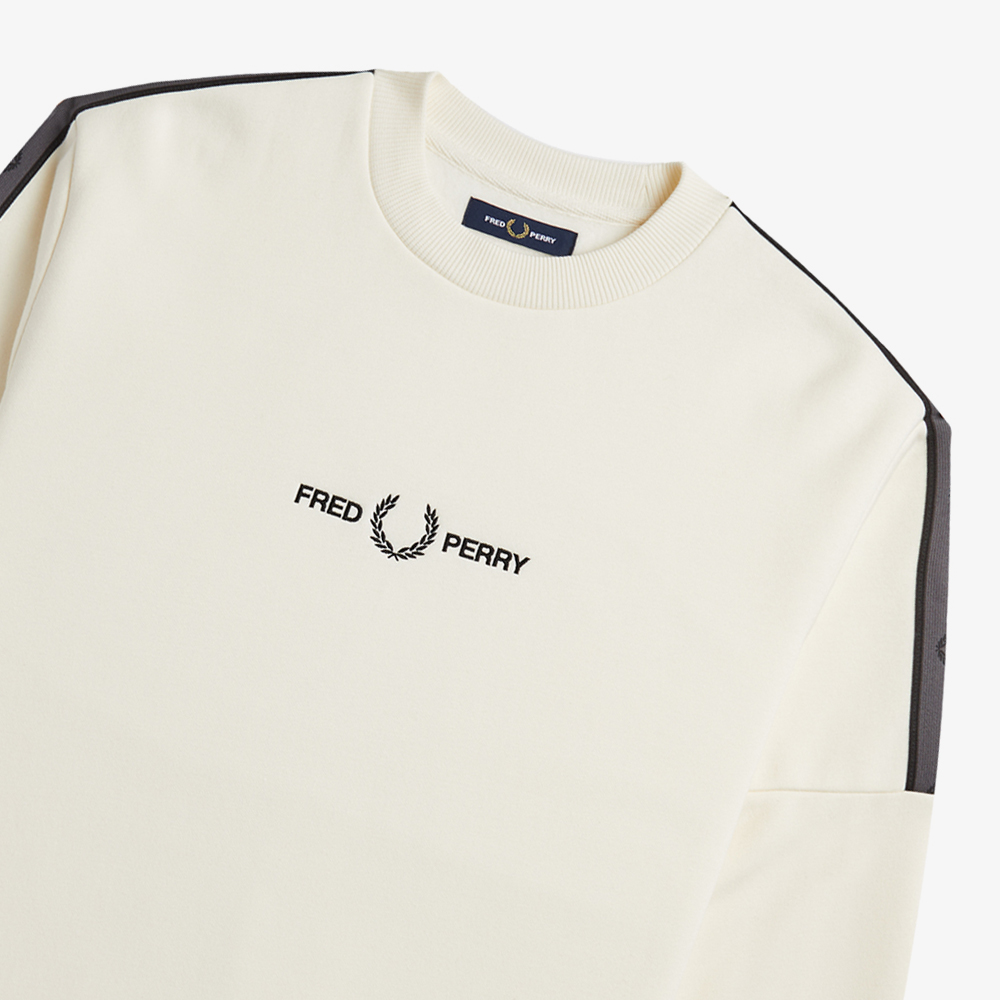 프레드페리 테잎 슬리브 스웨트셔츠 에크루(Fred Perry Tape Sleeve Sweatshirt Ecru) - 4