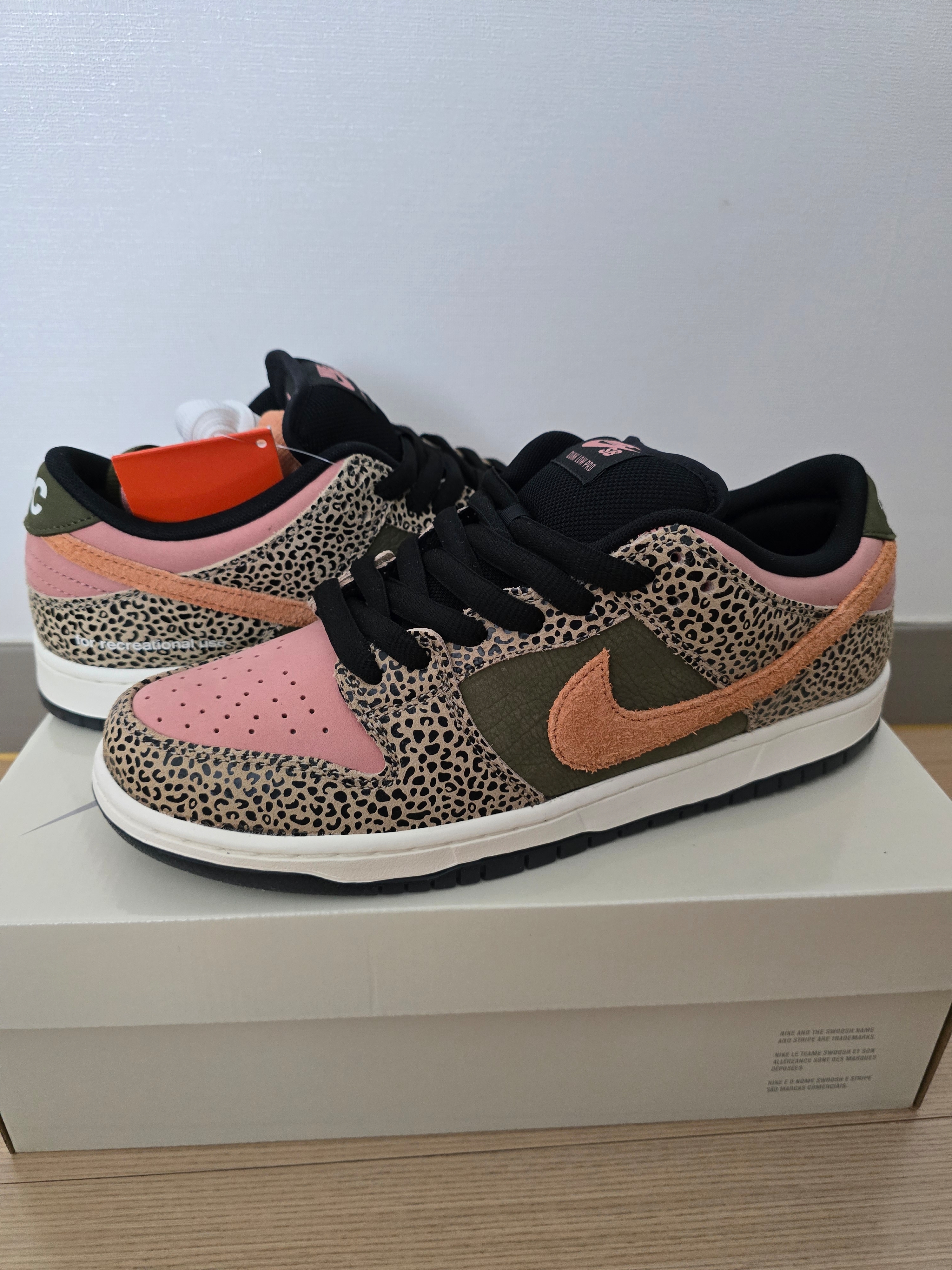 Nike x Arts-Rec Skateshop SB Dunk Low Pro Rust Pink and Rough Green 착용 스타일 - 5
