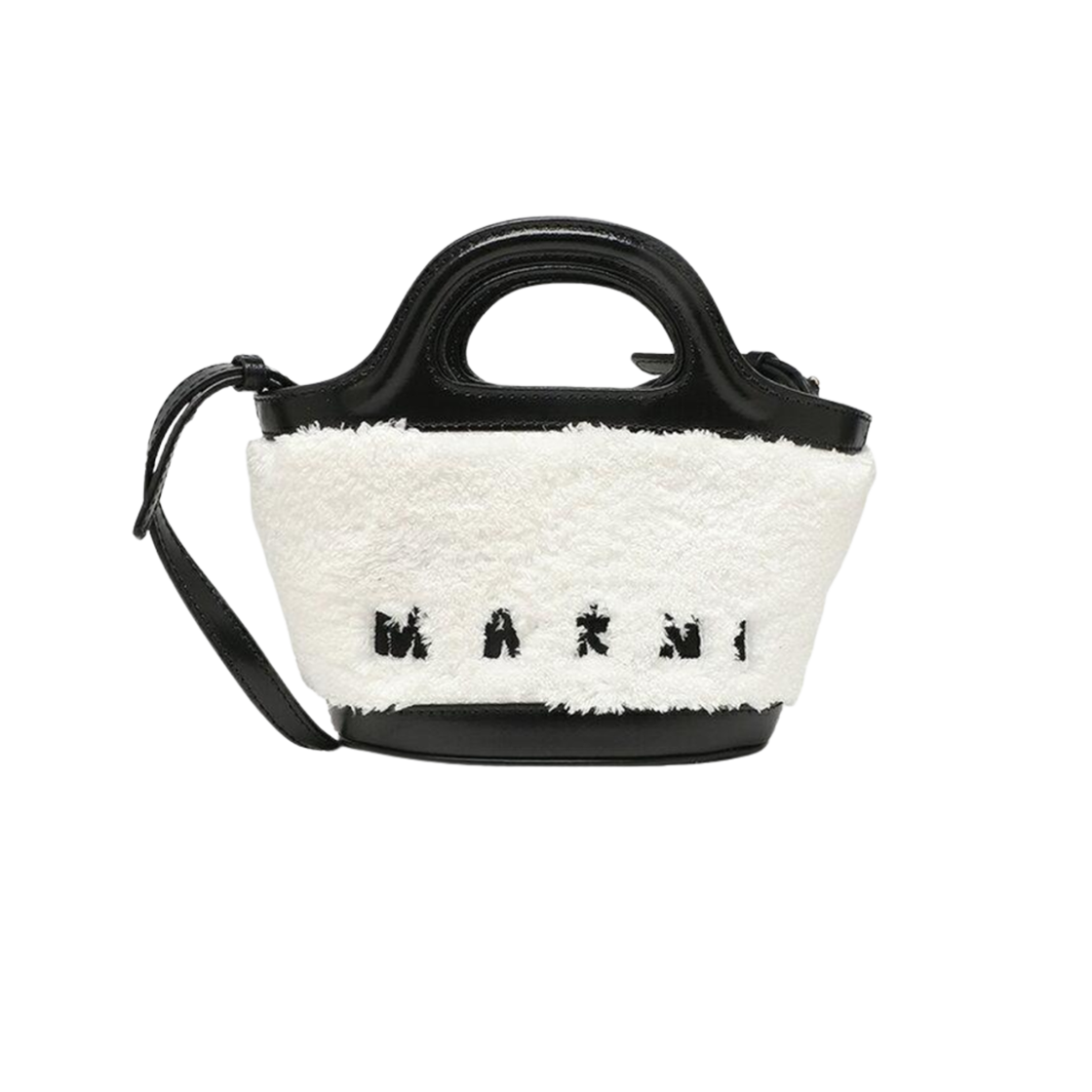 BMMP0096Q2-P5441-ZO521 Marni Tropicalia Micro Bag Lily White Black