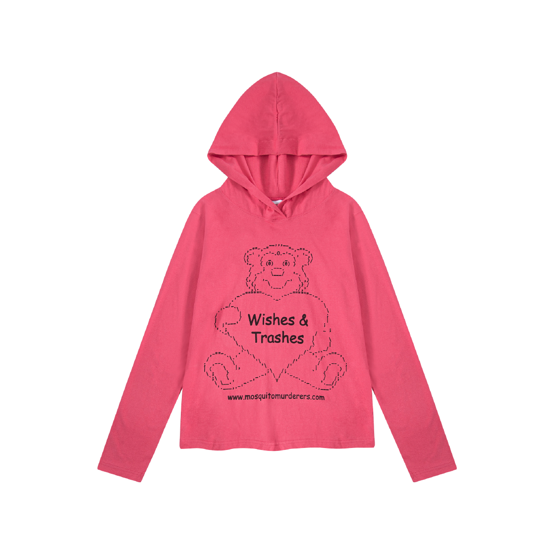 8061301 Mosquito Murderers Wishes and Trashes Hooded Long Sleeved Pink