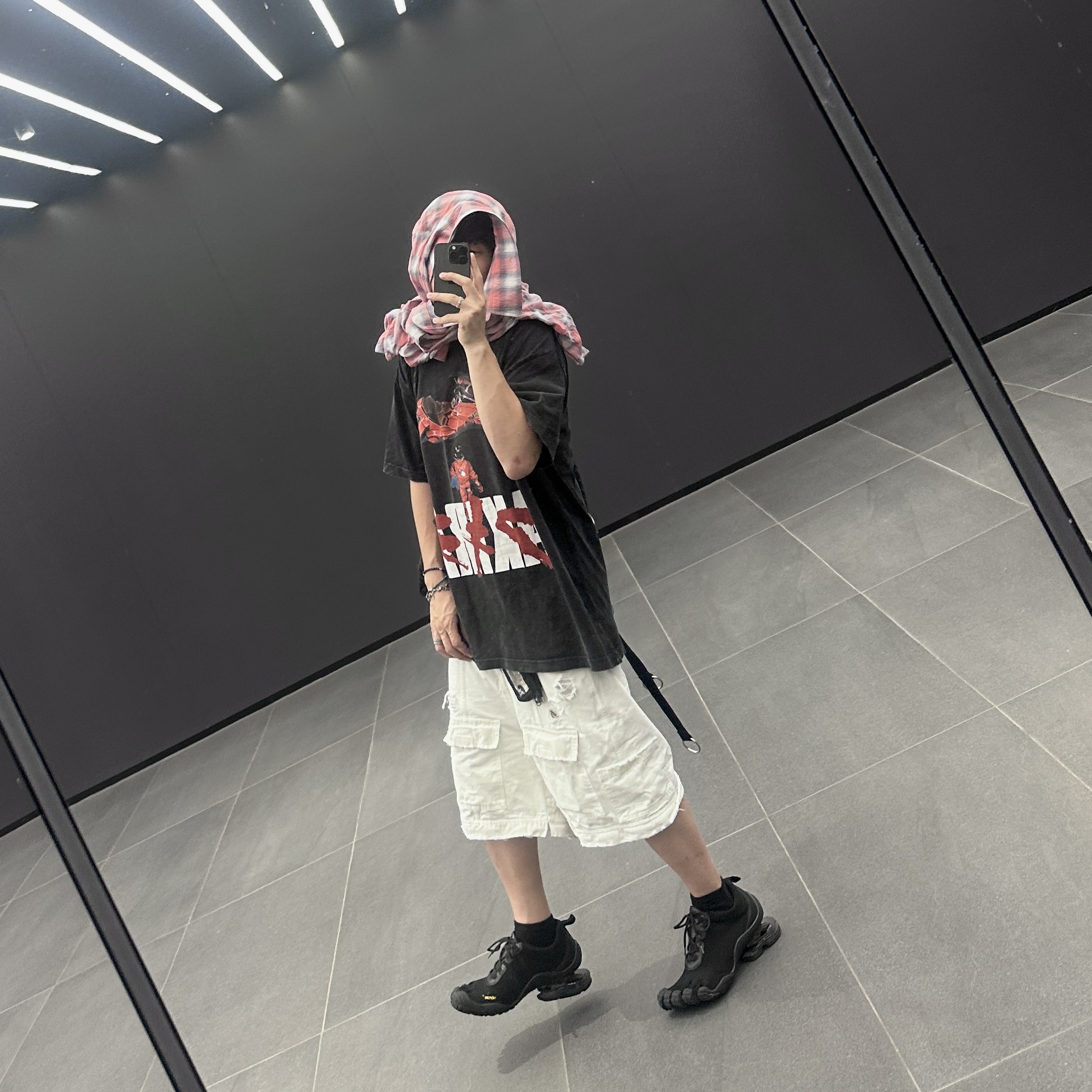 [더블적립]Farfromwhat Far Flannel Shirts 05, Balenciaga Toe Lace-Up Vibram Sneakers Black 착용 스타일 - 3