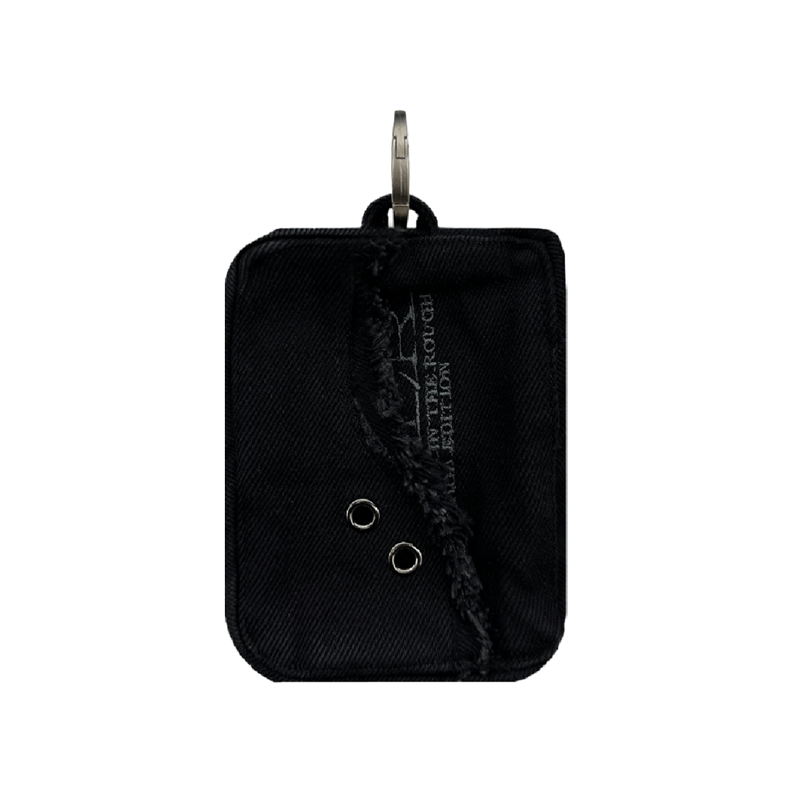 비엘알 커브드 플랩  데님 코인 포켓 워시드 블랙 (AAOA Edition)(BLR Curved Flap Denim Coin Pocket Washed Black (AAOA Edition))