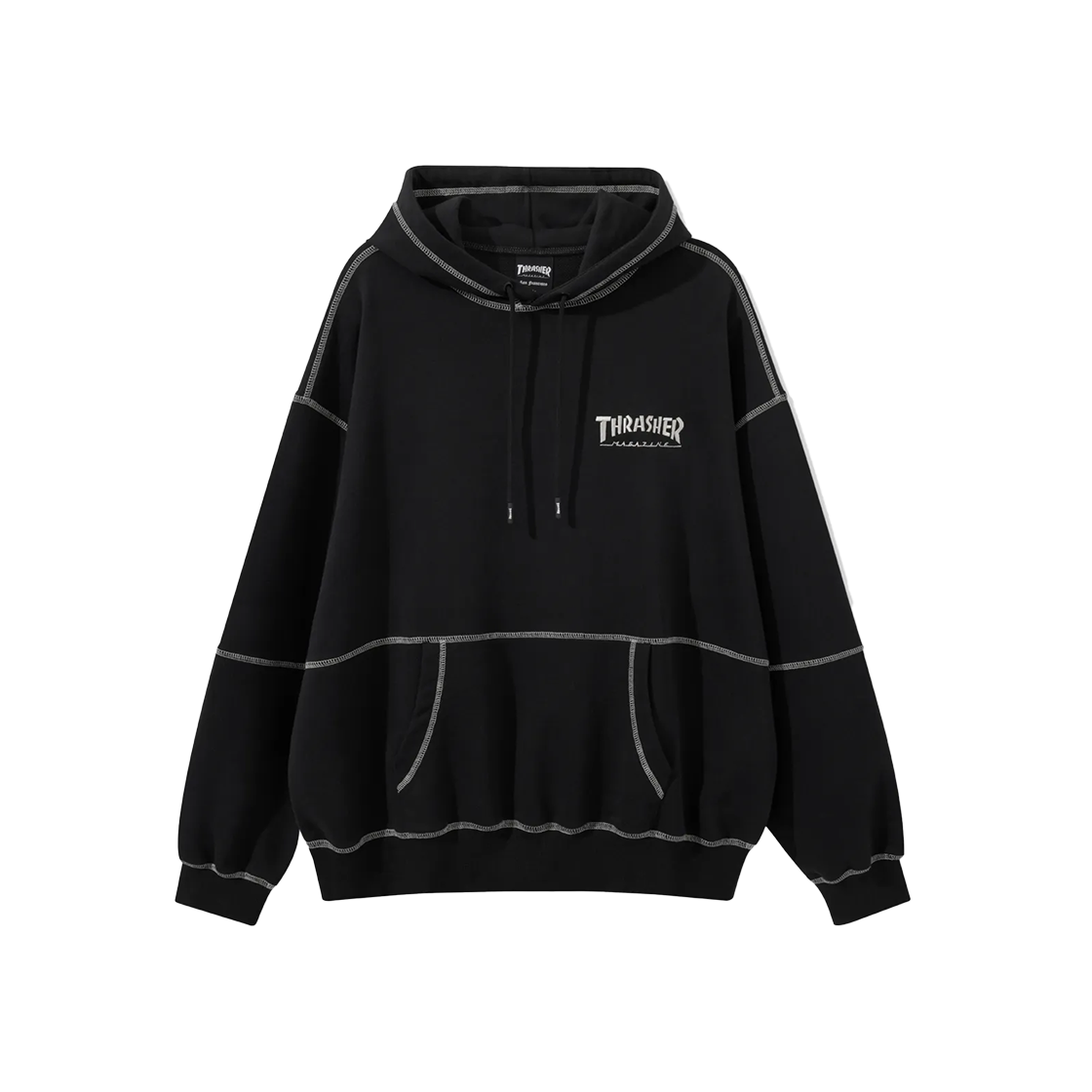 TR2403HD08BK THRASHER Stitch Small Magazine Logo Hoodie Black