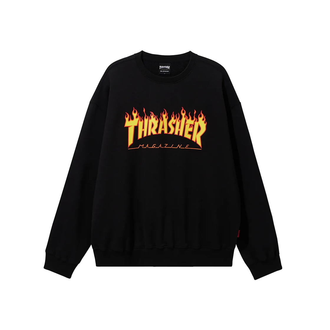 트레셔 플레임 로고 맨투맨 블랙(THRASHER Flame Logo Sweatshirt Black)