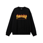 THRASHER Flame Logo Sweatshirt Black