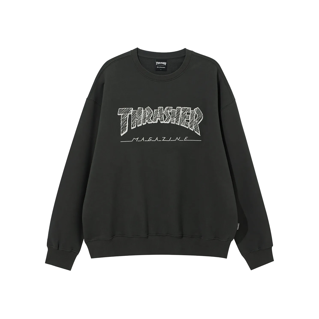 트레셔 크레용 매거진 로고 맨투맨 차콜(THRASHER Crayon Magazine Logo Sweatshirt Charcoal) - 1