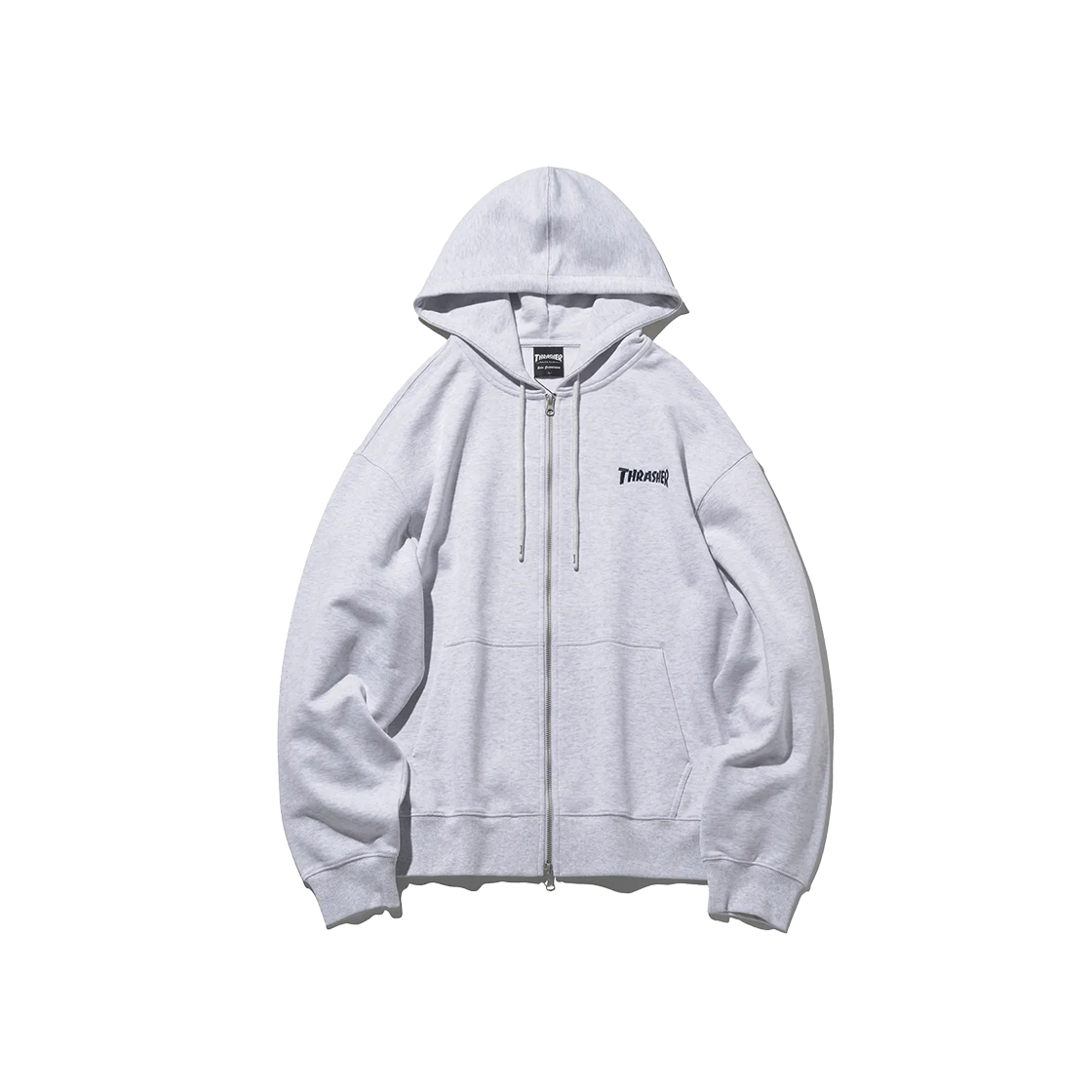 트레셔 매거진 집업 후디 라이트 그레이(THRASHER Magazine Zip-Up Hoodie Light Gray)