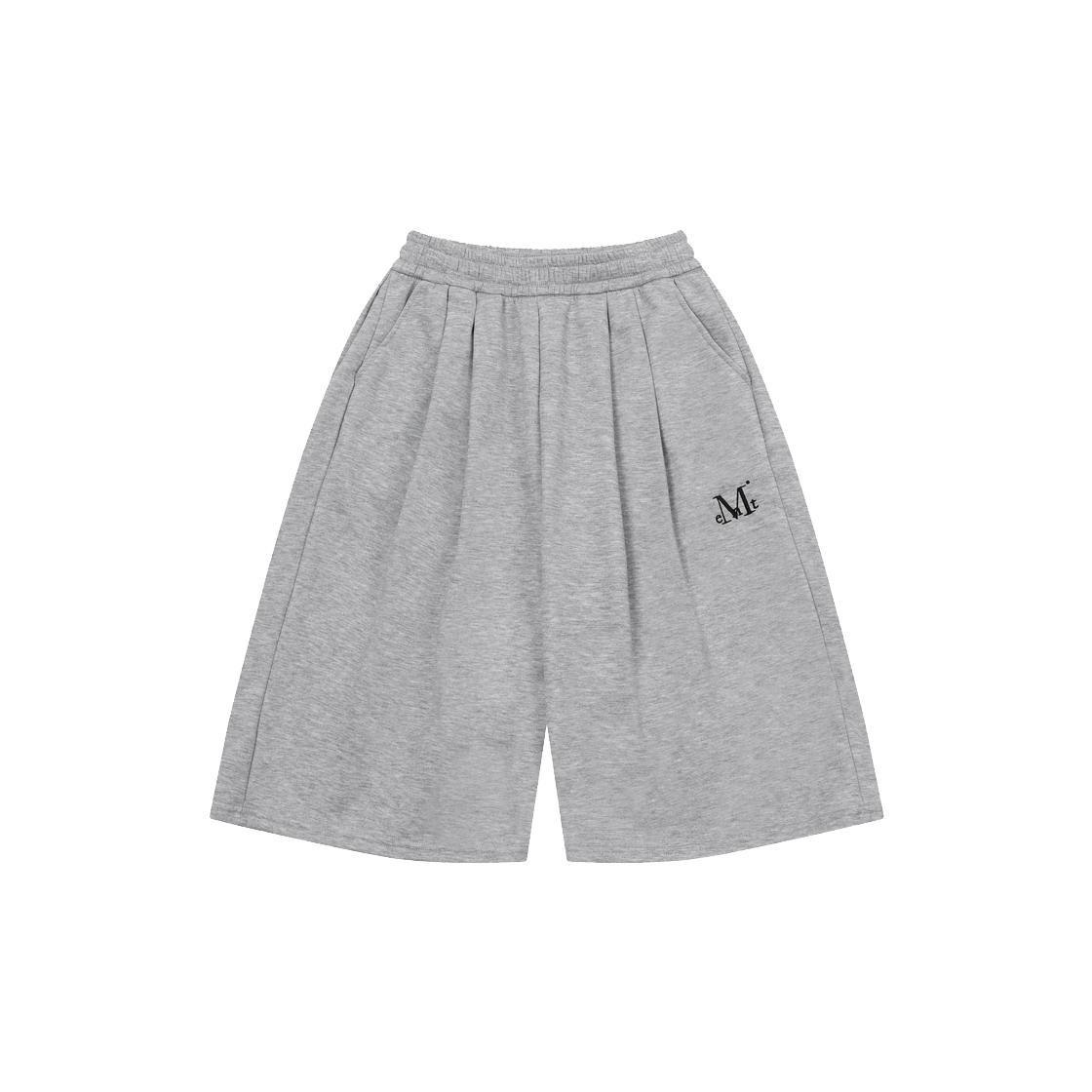 P00000ZK MUCENT Mars Side Pintuck Bermuda Half Pants Unisex Gray