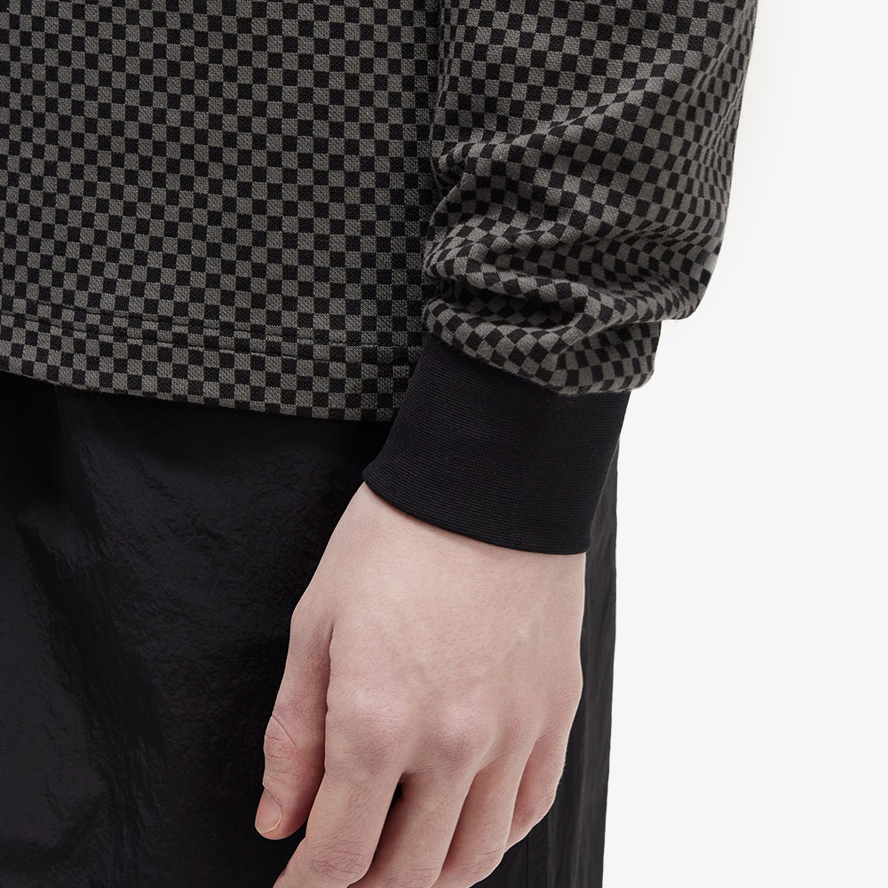 프레드페리 마이크로 체커보드 롱 슬리브 폴로 셔츠 블랙 필드그린(Fred Perry Micro Chequerboard Polo Shirt Black) - 6