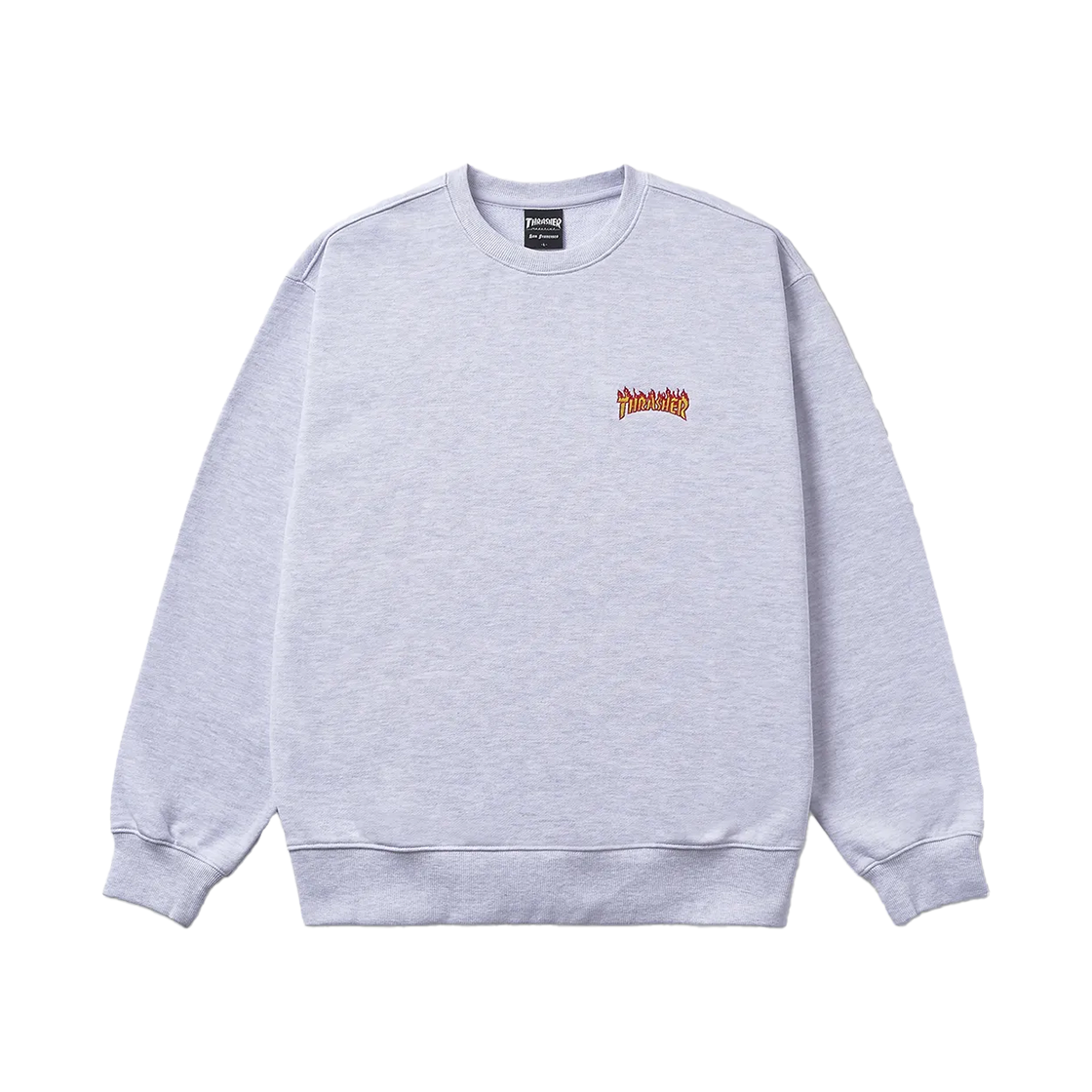 트레셔 스몰 플레임 로고 맨투맨 라이트 그레이(THRASHER Small Flame Logo Sweatshirt Light Gray)