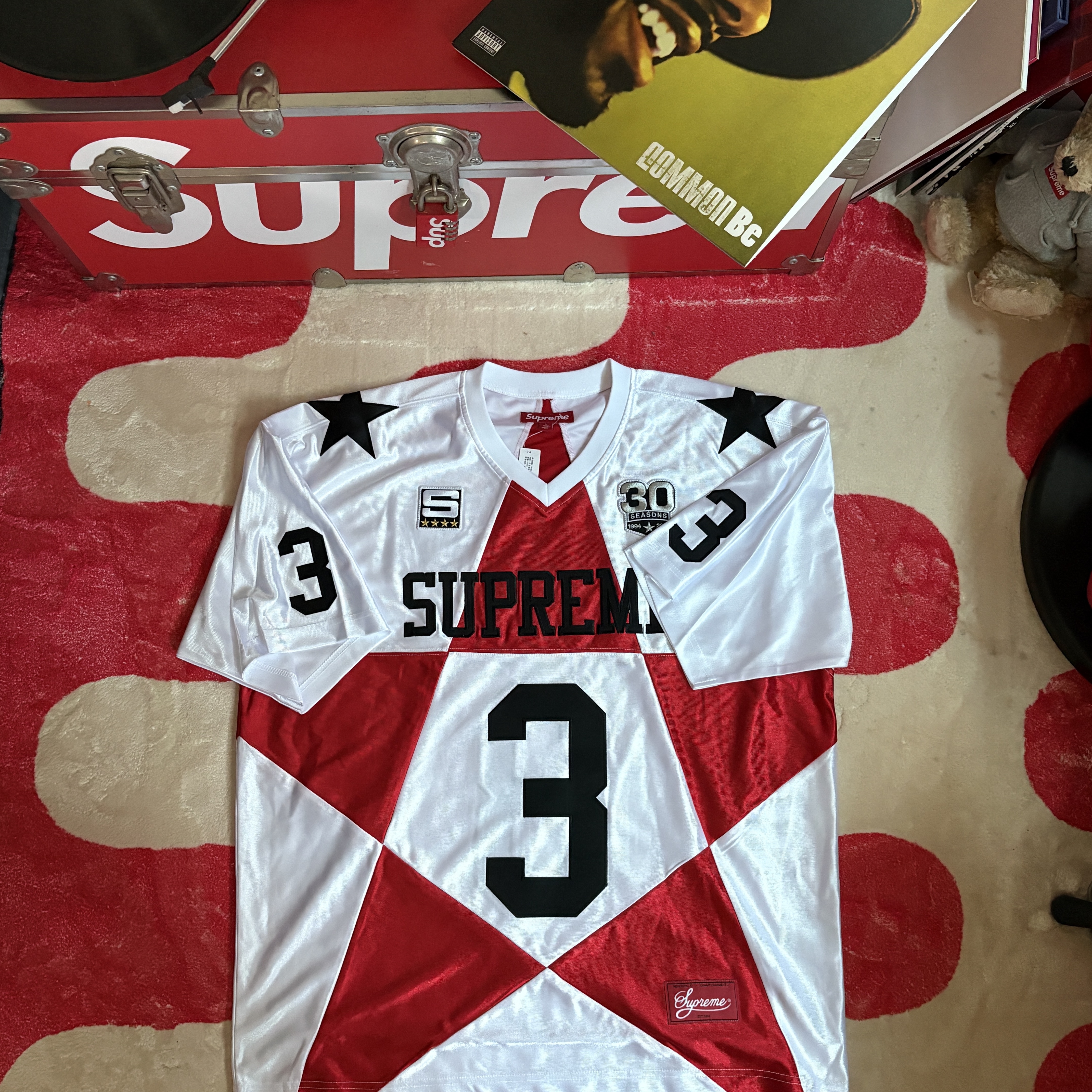 Supreme Star Football Jersey White - 24FW 착용 스타일