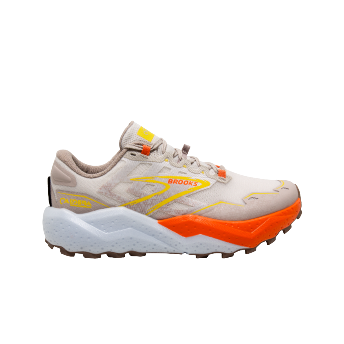 1104151D249 Brooks Caldera 7 White Sand - D Medium