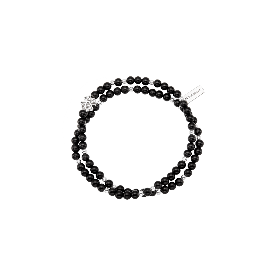 TJ002B [예약 배송] TEE RING JAY  Matte Onyx Double Strand Bracelet