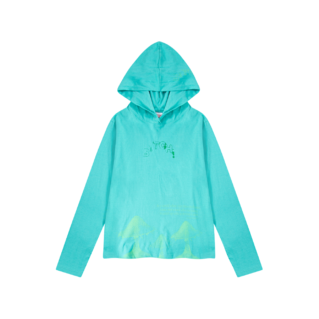 8061308 Mosquito Murderers Bitch! Hooded Long Sleeved Green