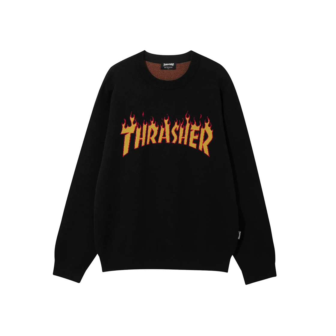 TR2403KT01BK THRASHER Jacquard Flame Logo Knit Black