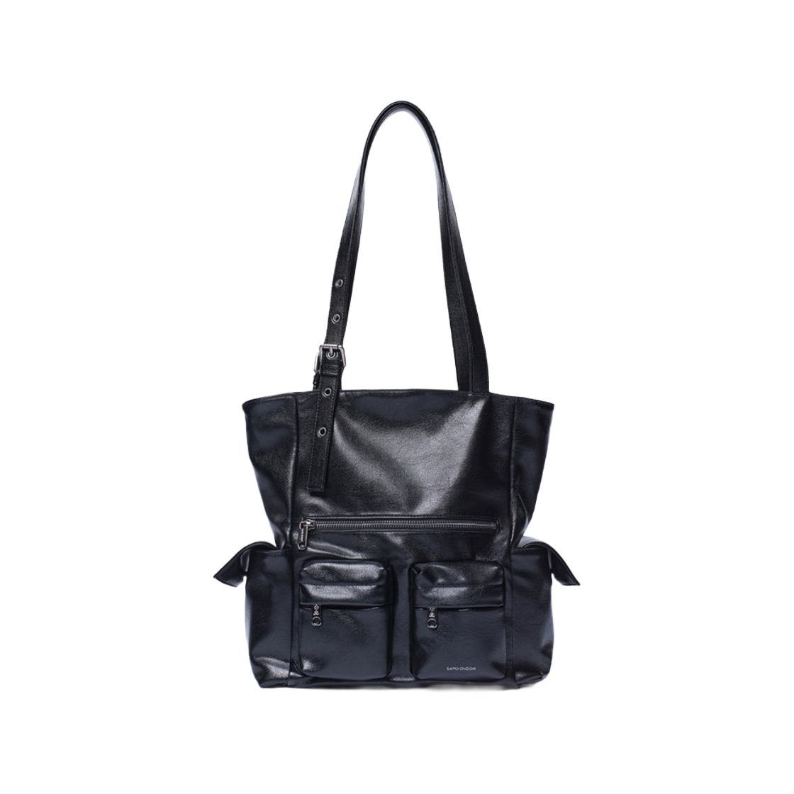 세이모 온도 포켓 쇼퍼백 M 고트 블랙(Samo Ondoh Pocket Shopper Bag M Goat Black)