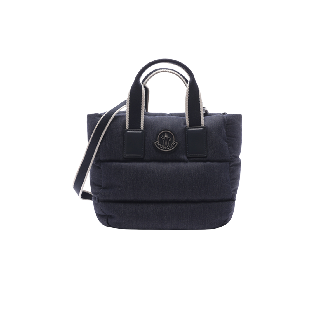 J1-09B-5L00018-M4077-77A Moncler Mini Caradoc Denim Tote Bag Denim Blue - 24SS