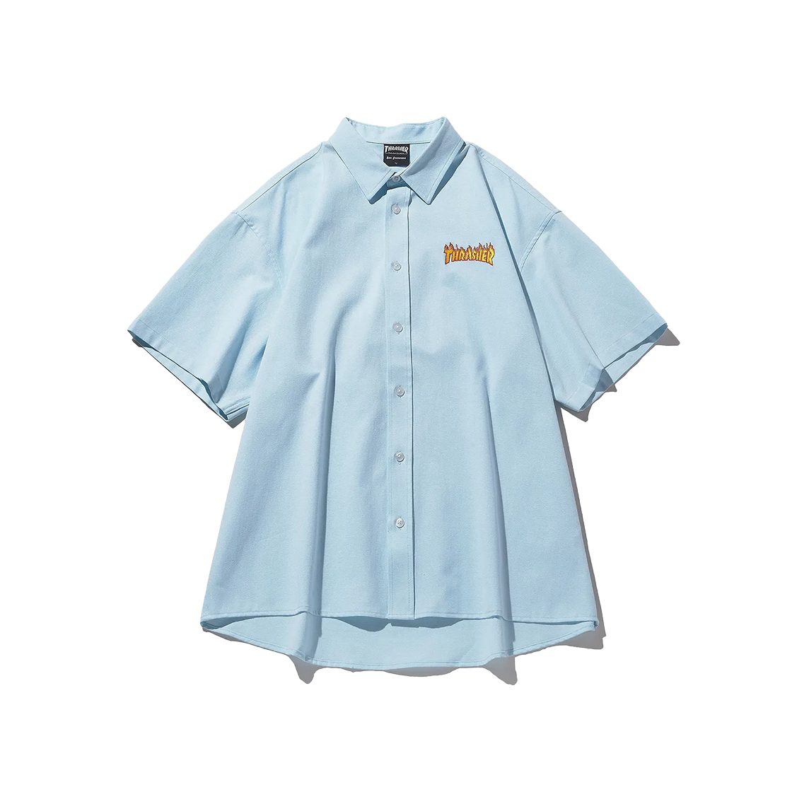 트레셔 플레임 옥스포드 하프셔츠 라이트 블루