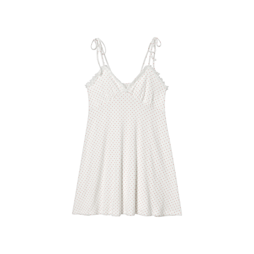 RG_OP_019_1 Rogin N Rosie Dot Pattern Pleats OPS White
