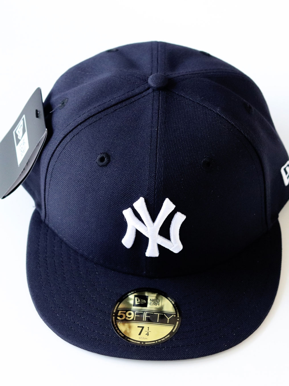 New Era 59Fifty MLB Authentic New York Yankees Game Navy 착용 스타일
