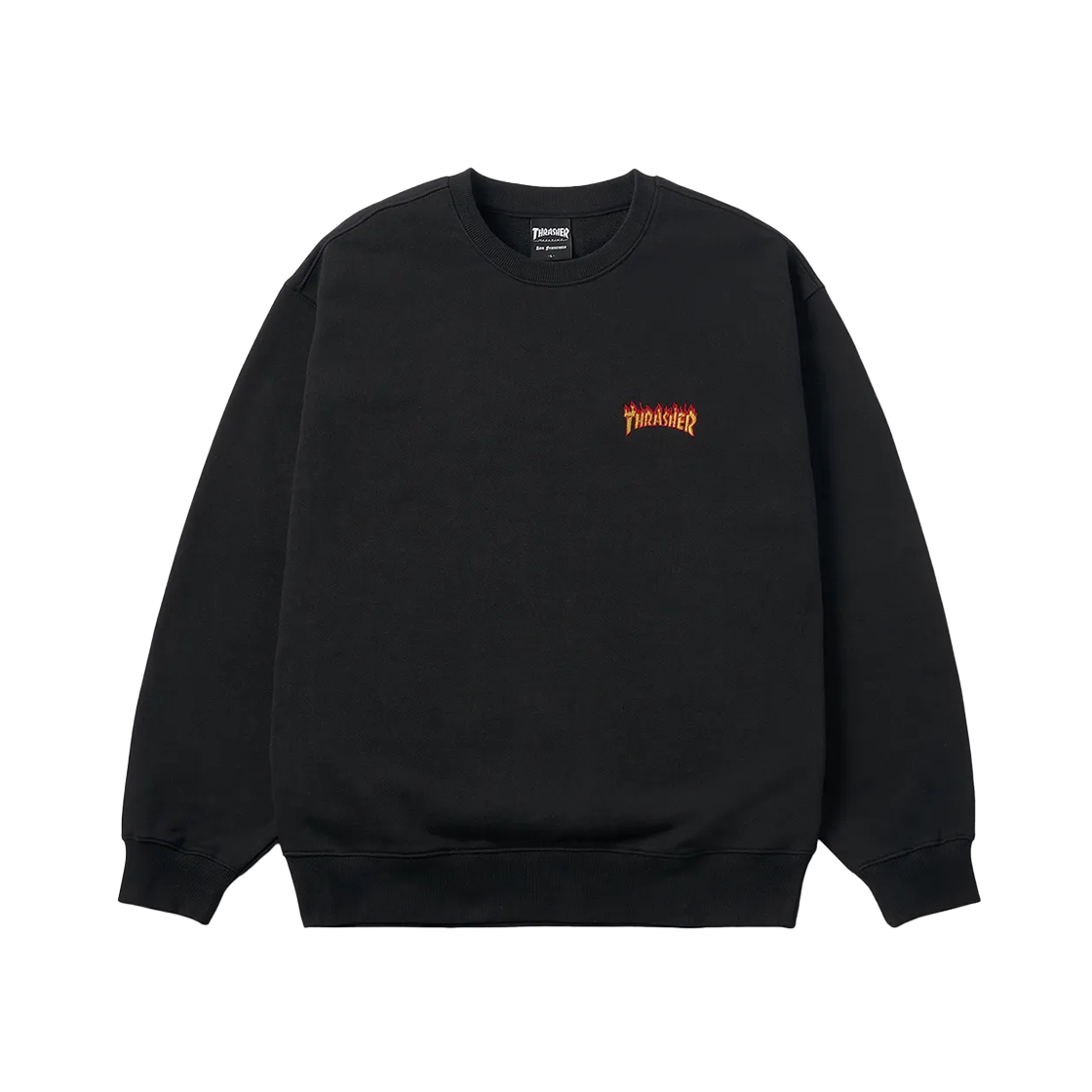 트레셔 스몰 플레임 로고 맨투맨 블랙(THRASHER Small Flame Logo Sweatshirt Black) - 1