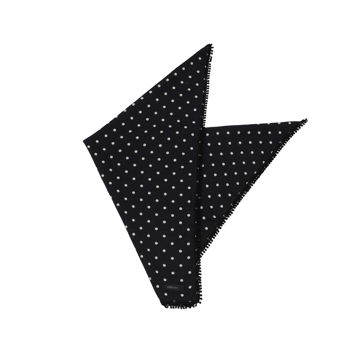 쿠키시 도트 레이스 스카프 - 블랙(Kookeesee Dot Lace Scarf - black)