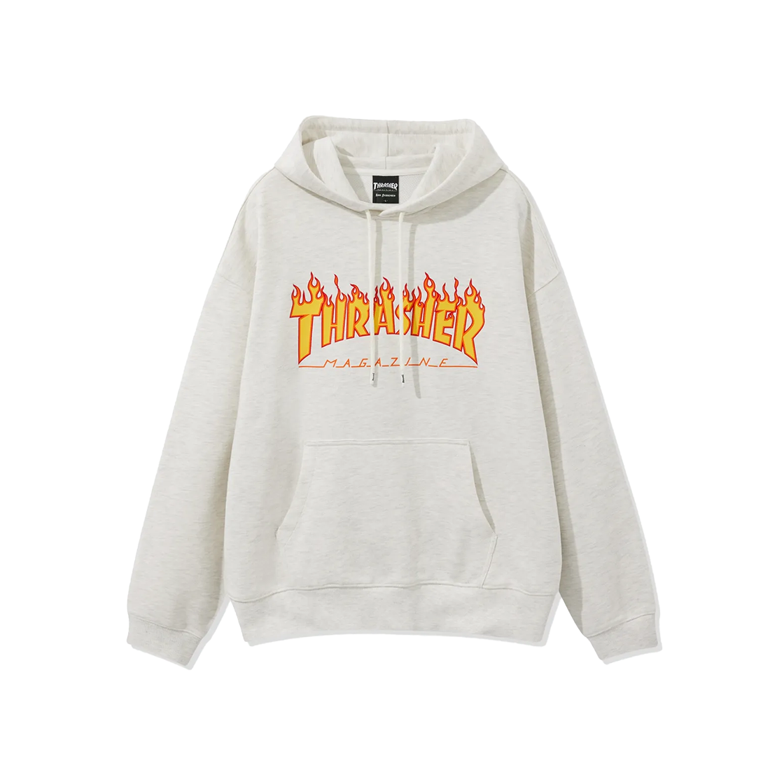 TR2403HD02OT THRASHER Flame Logo Hoodie Oatmeal
