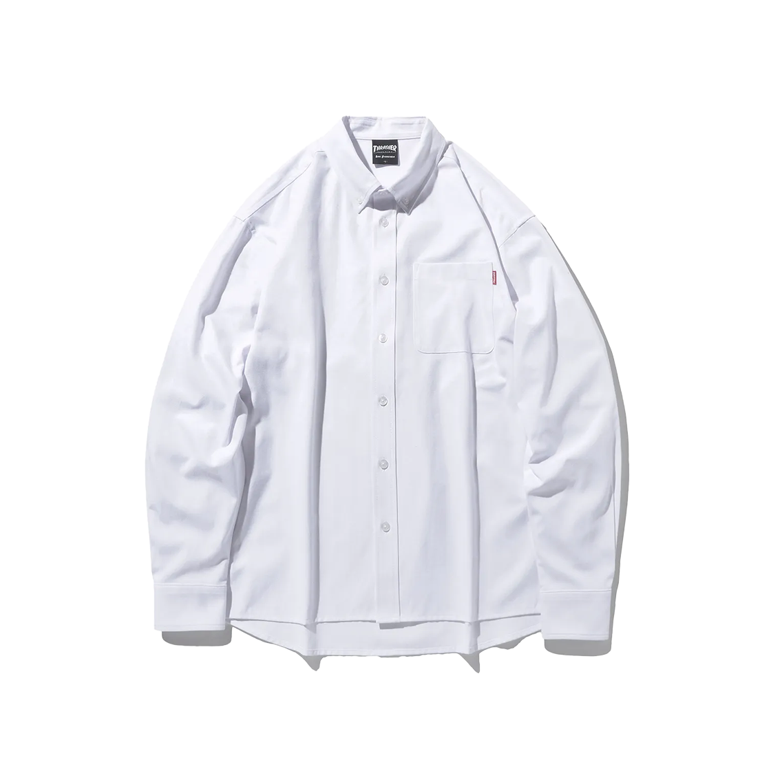 트레셔 플레임 포켓 옥스포드 셔츠 화이트
