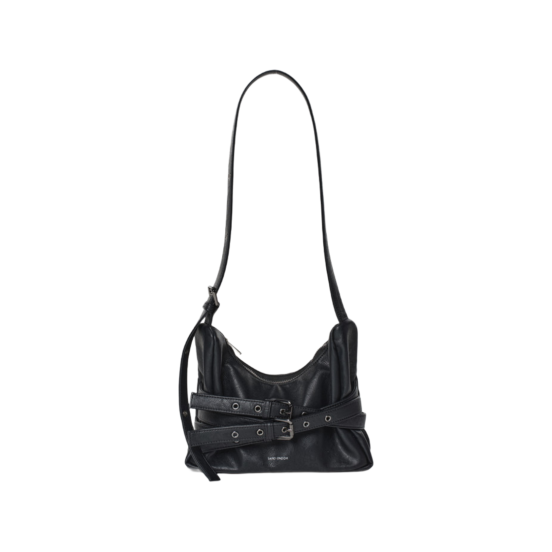 세이모 온도 트리오 벨트 머그 백 M 나파 매트 블랙(Samo Ondoh Trio Belt Mug Bag M Nappa Matt Black)