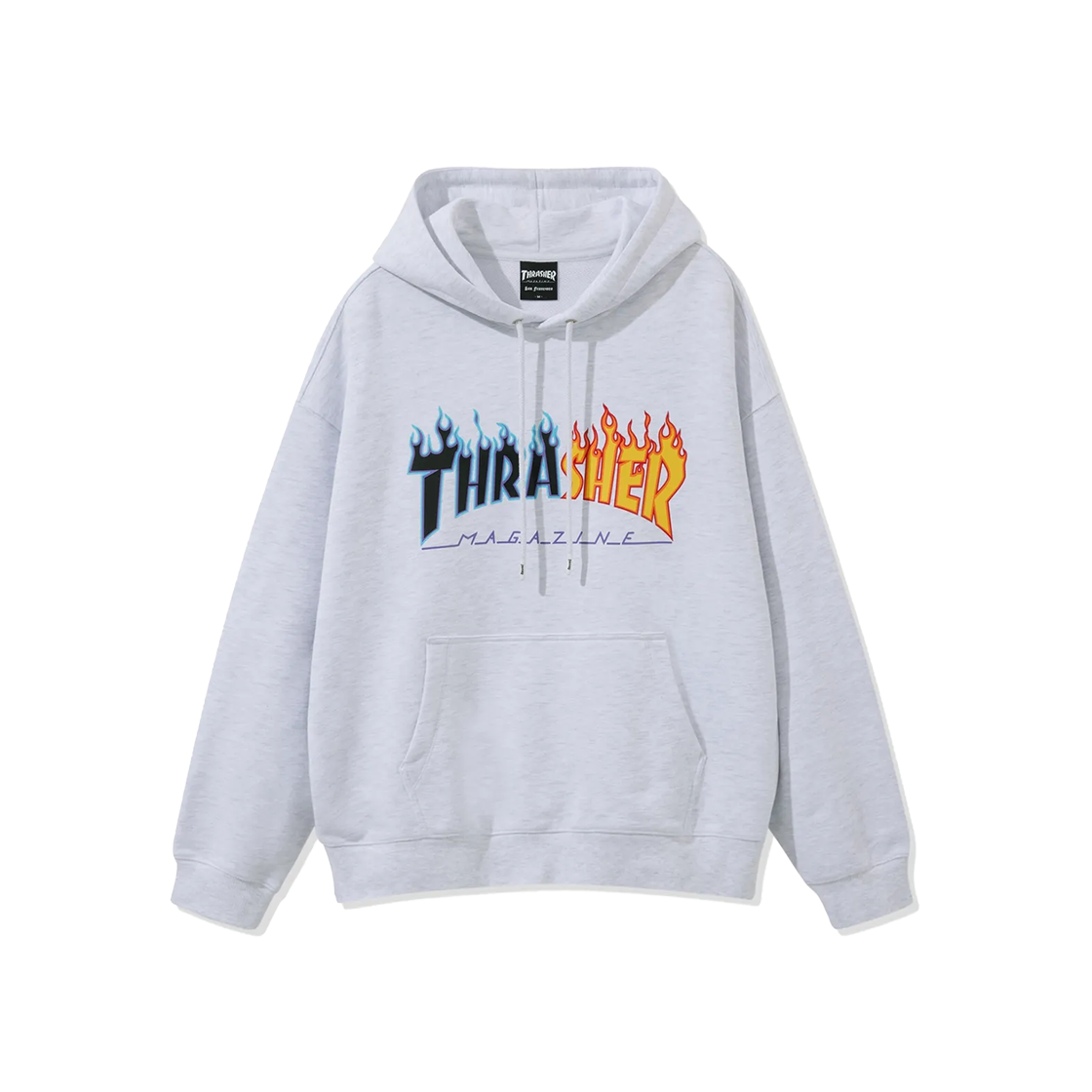 트레셔 투톤 플레임 후디 화이트 멜란지