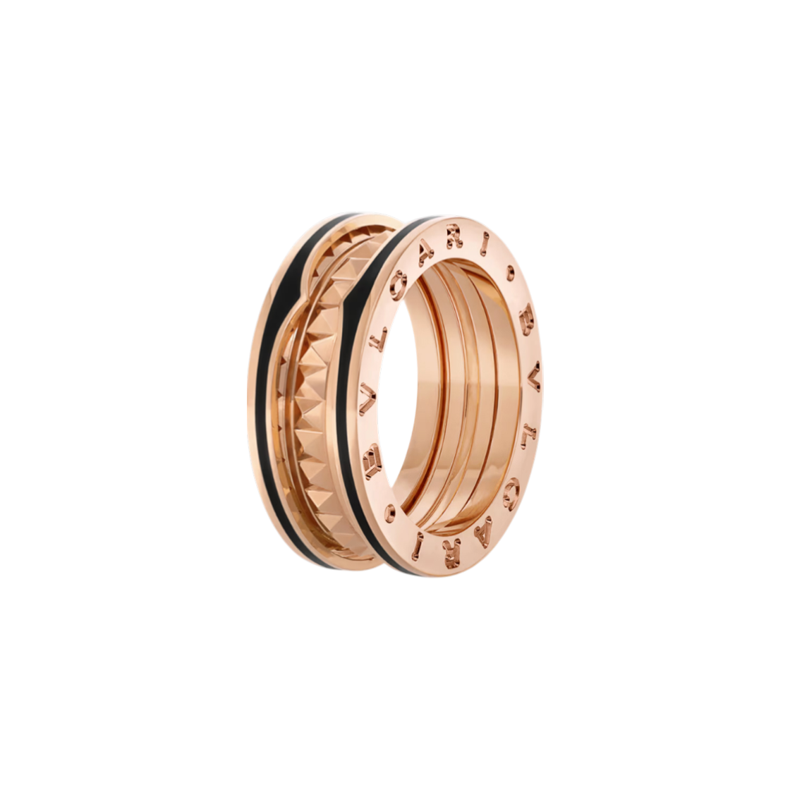 ITW3OIB2LAFU Bvlgari B.zero1 Rock Band Ring Pink Gold Size 44