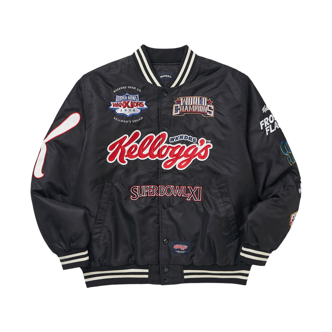 위캔더스 x 켈로그 H.O.F 자켓 블랙(WKNDRS x Kellogg's H.O.F Jacket Black)