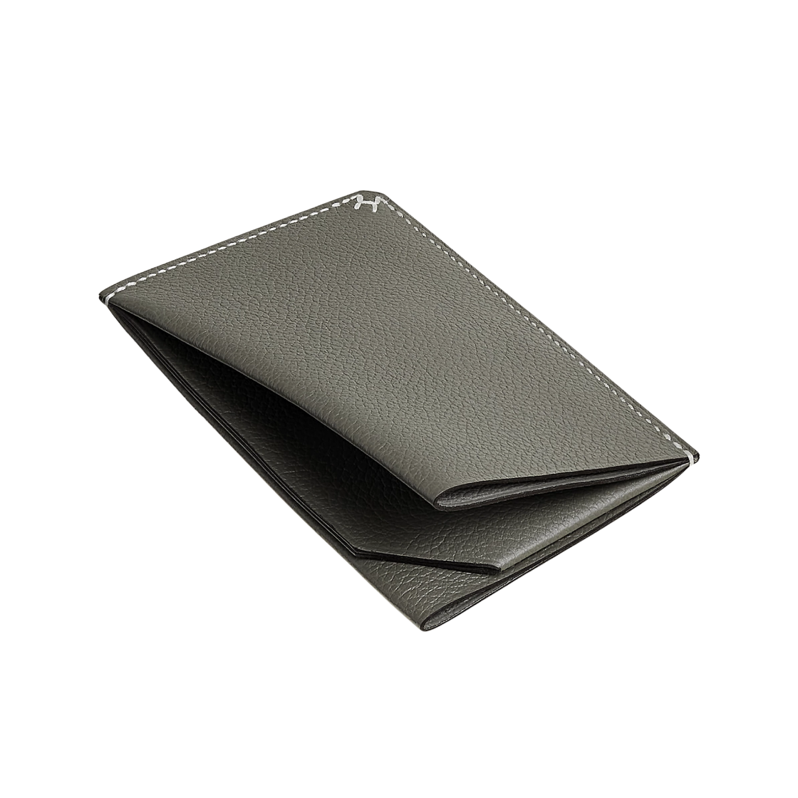 에르메스 H 셀리에 카드 홀더 에버컬러 & 그리 메이어(Hermes H Sellier Card Holder Evercolor & Gris Meyer) - 3
