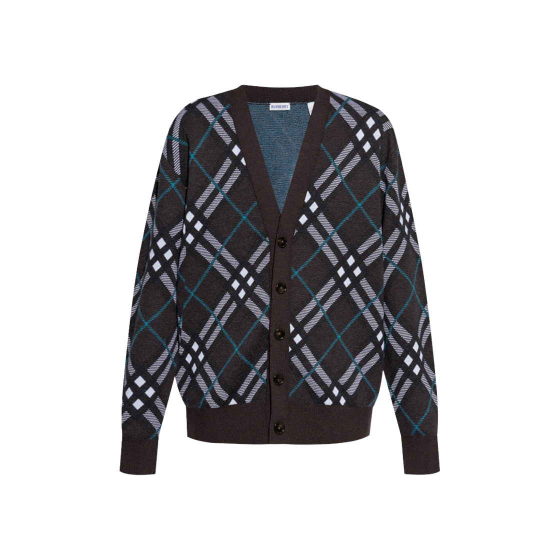 버버리 체크 울 모헤어 블렌드 가디건 스너그(Burberry Check Wool Mohair Blend Cardigan Snug)