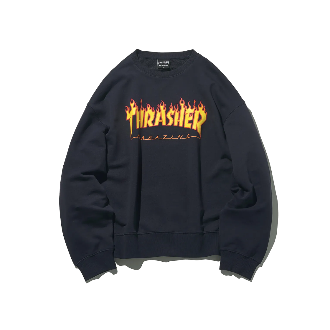 트레셔 플레임 로고 맨투맨 네이비(THRASHER Flame Logo Sweatshirt Navy) - 1