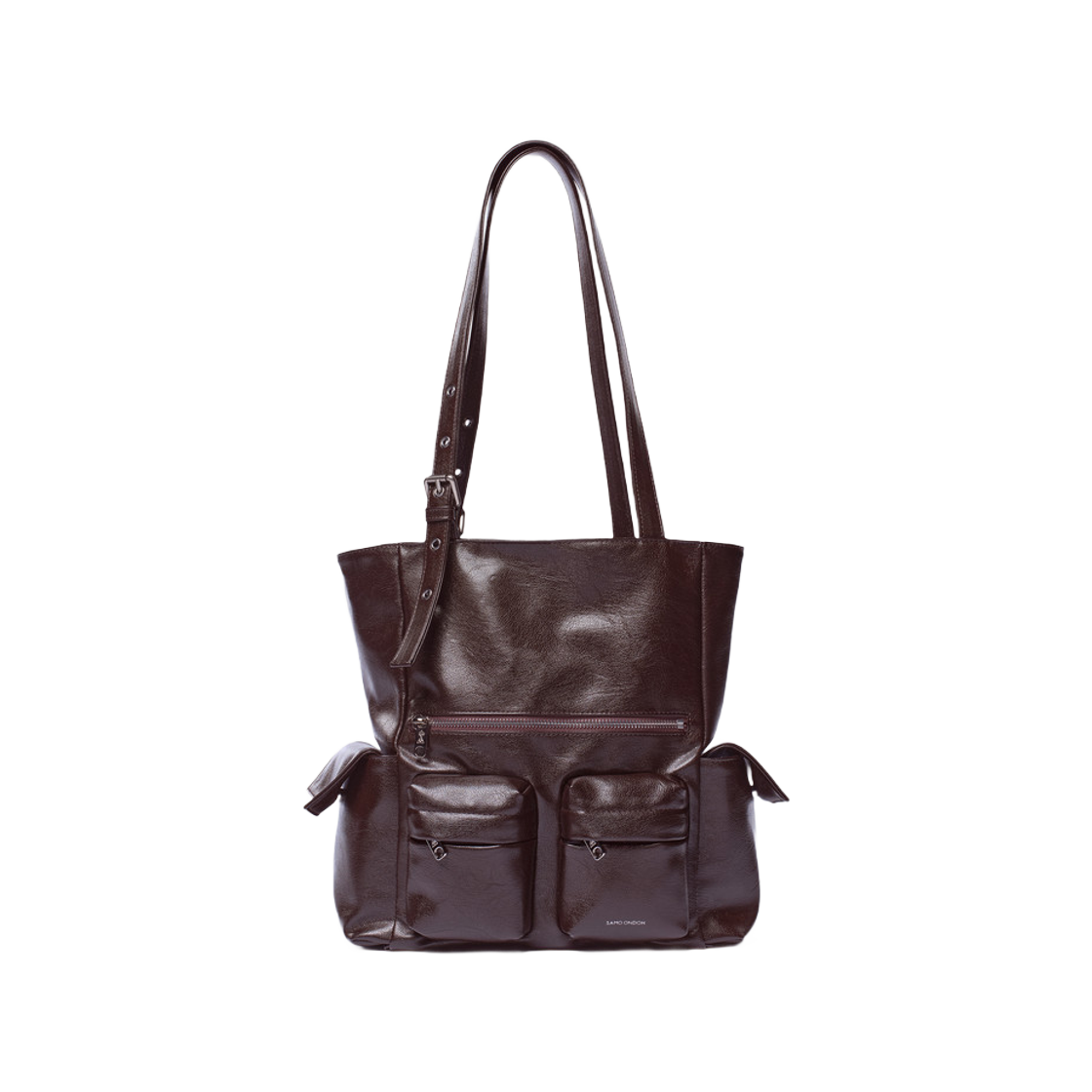 세이모 온도 포켓 쇼퍼백 M 고트 초콜릿(Samo Ondoh Pocket Shopper Bag M Goat Chocolate)