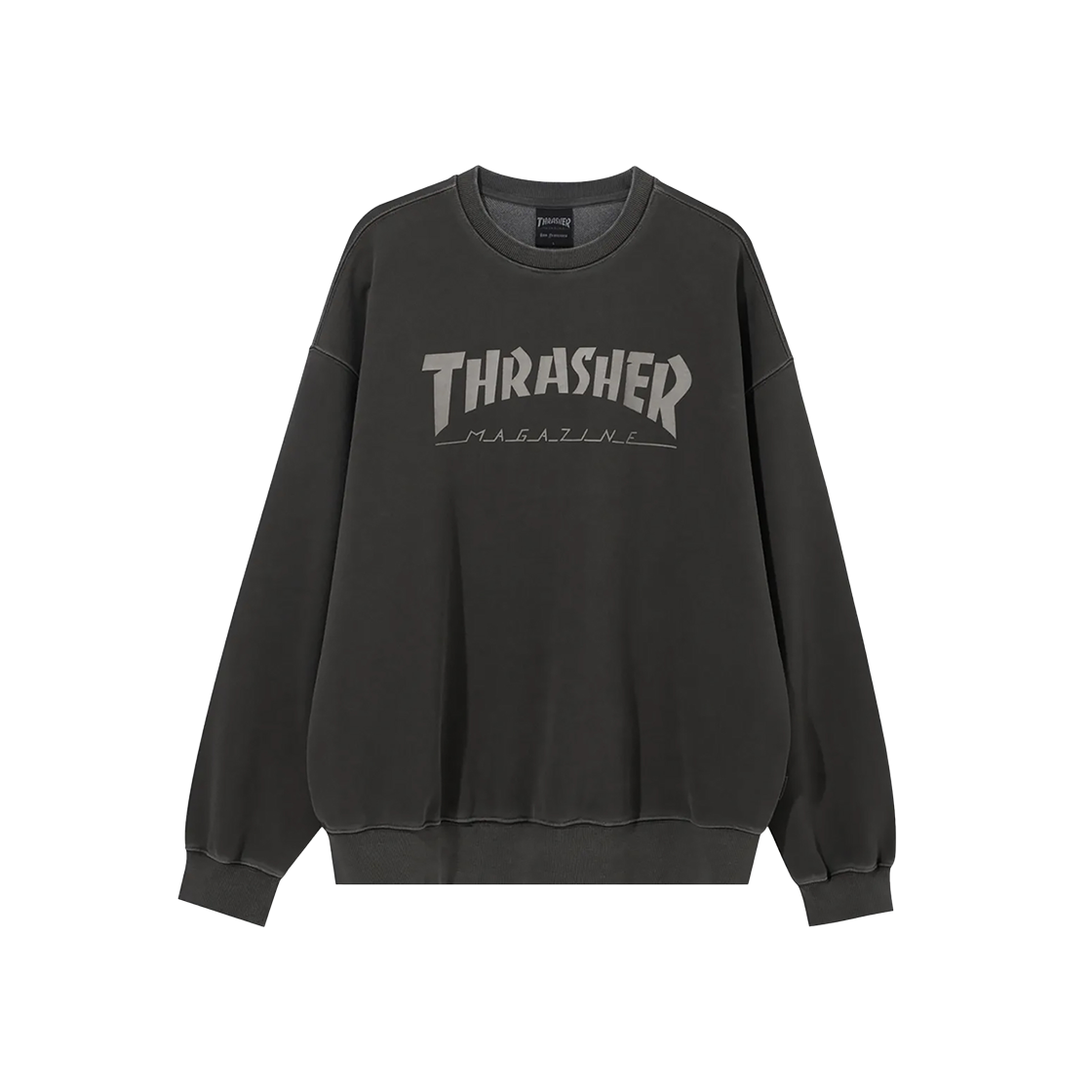 트레셔 매거진 피그먼트 다잉 맨투맨 차콜(THRASHER Magazine Pigment Dyeing Sweatshirt Charcoal) - 1
