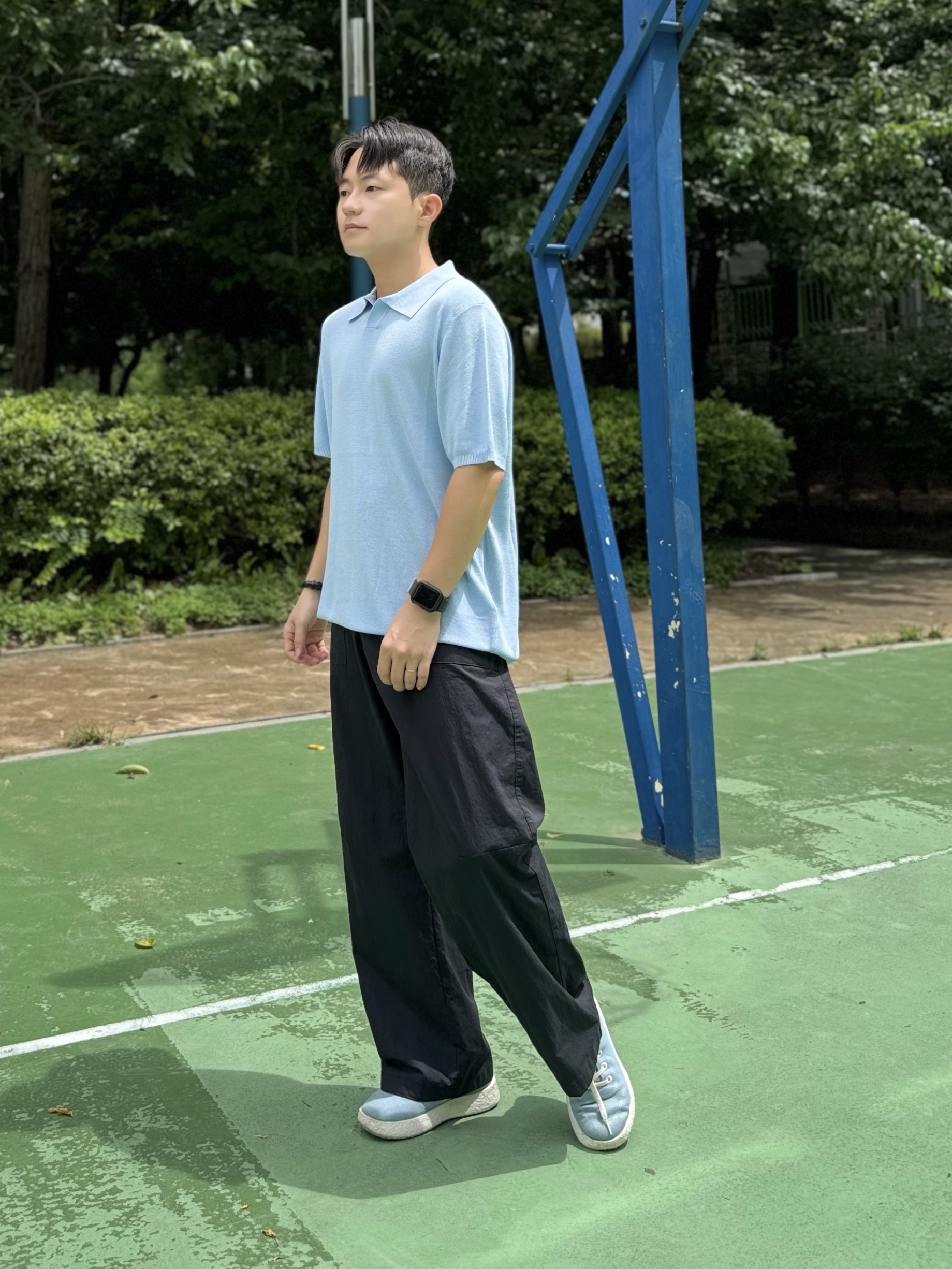 [6% 적립] LeMouton Mate Lightblue 착용 스타일 - 3
