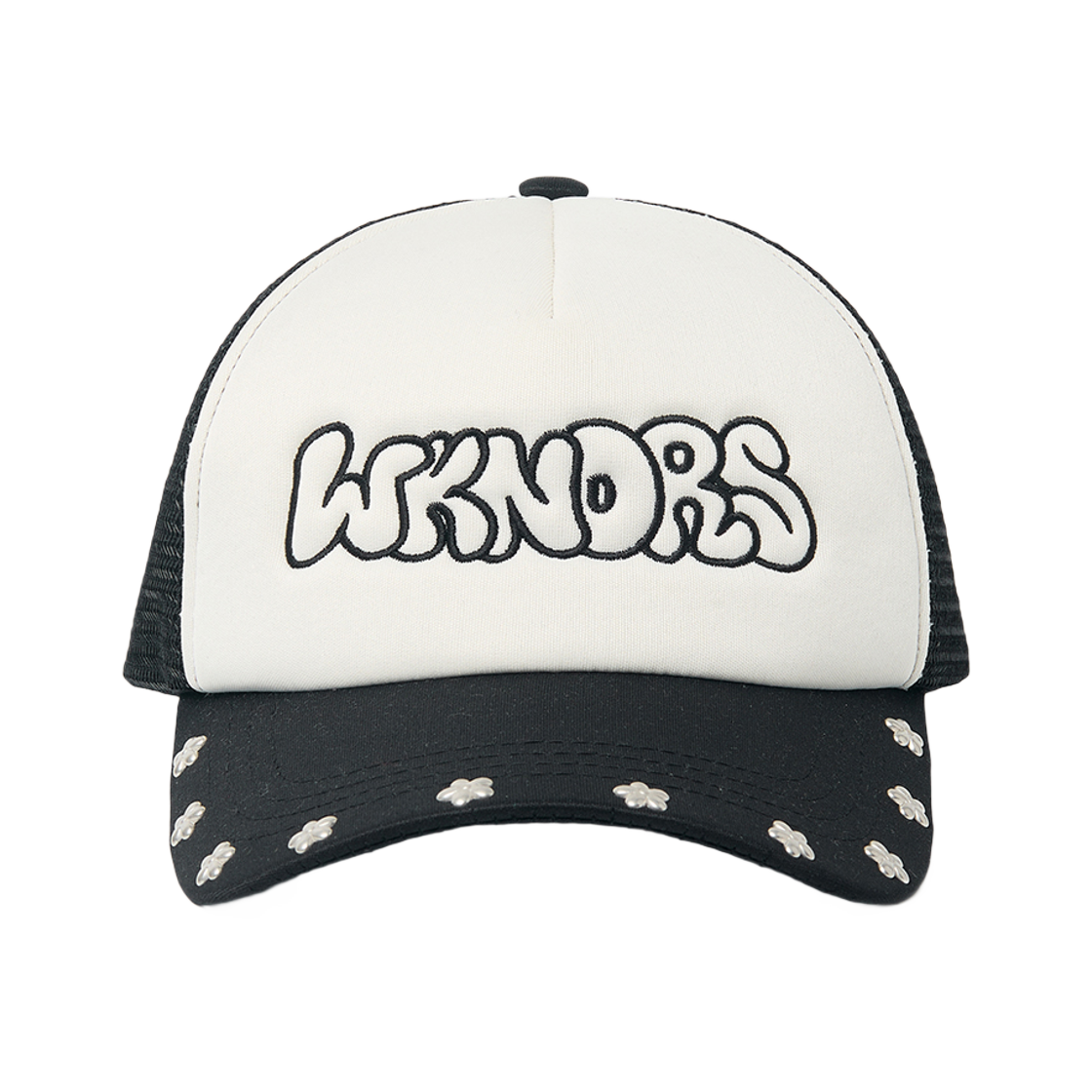 위캔더스 플로랄 트러커 캡 블랙(WKNDRS Floral Trucker Cap Black)