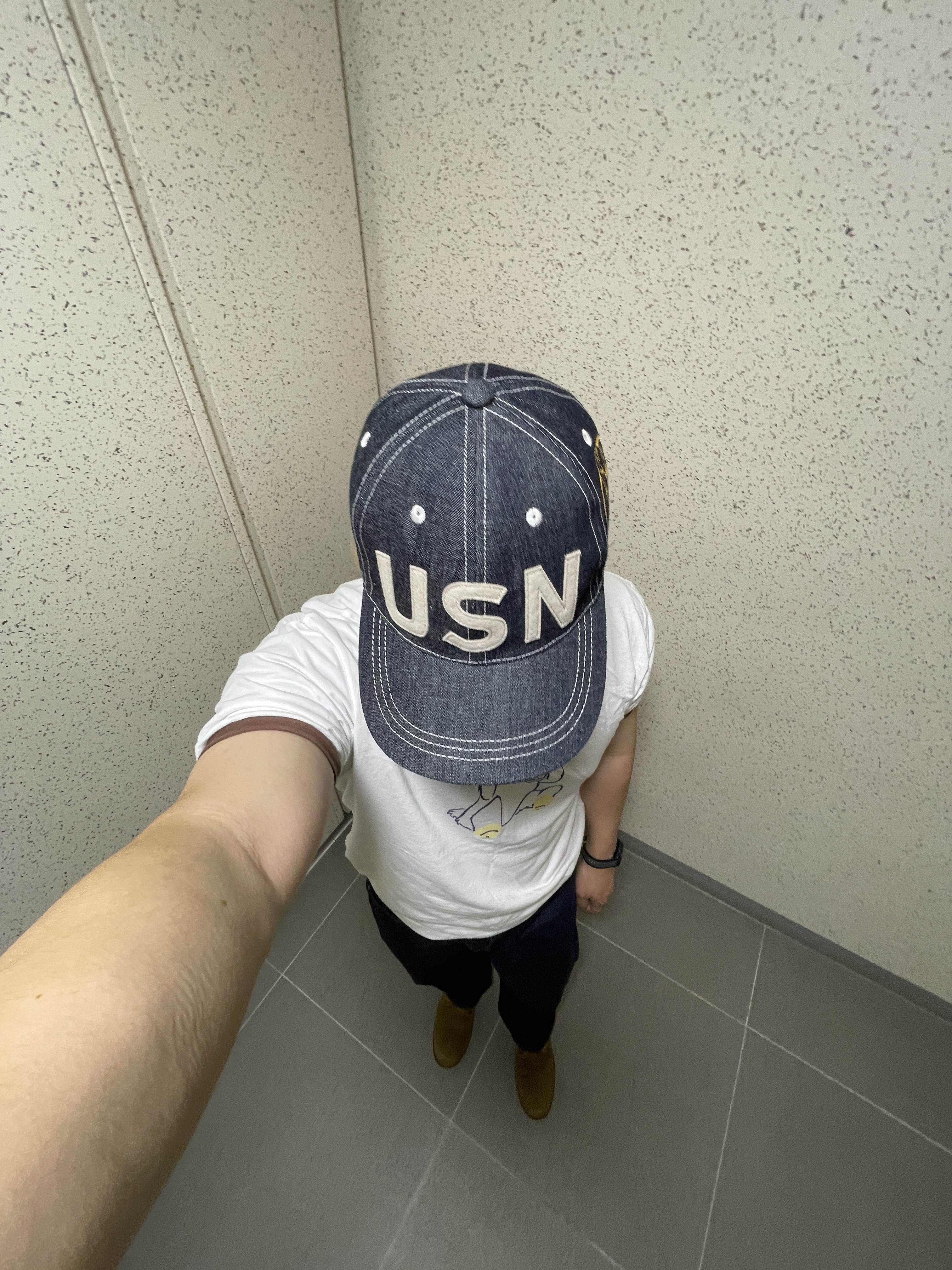 Kapital 20-T Ringer T-Shirt Peckish Patch White 착용 스타일 - 3