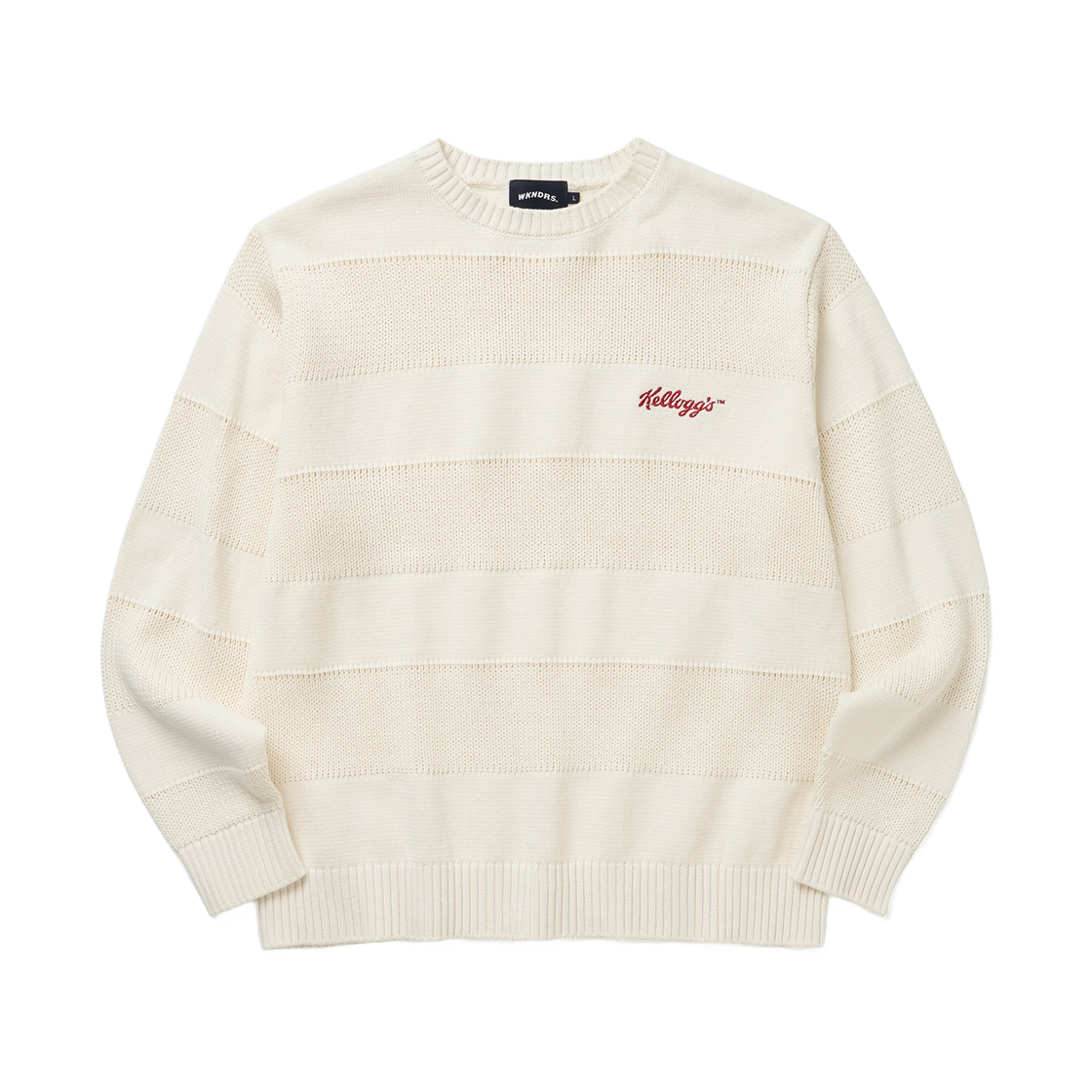 위캔더스 x 켈로그 다이드 니트 스웨터 아이보리(WKNDRS x Kellogg's Dyed Knit Sweater Ivory)