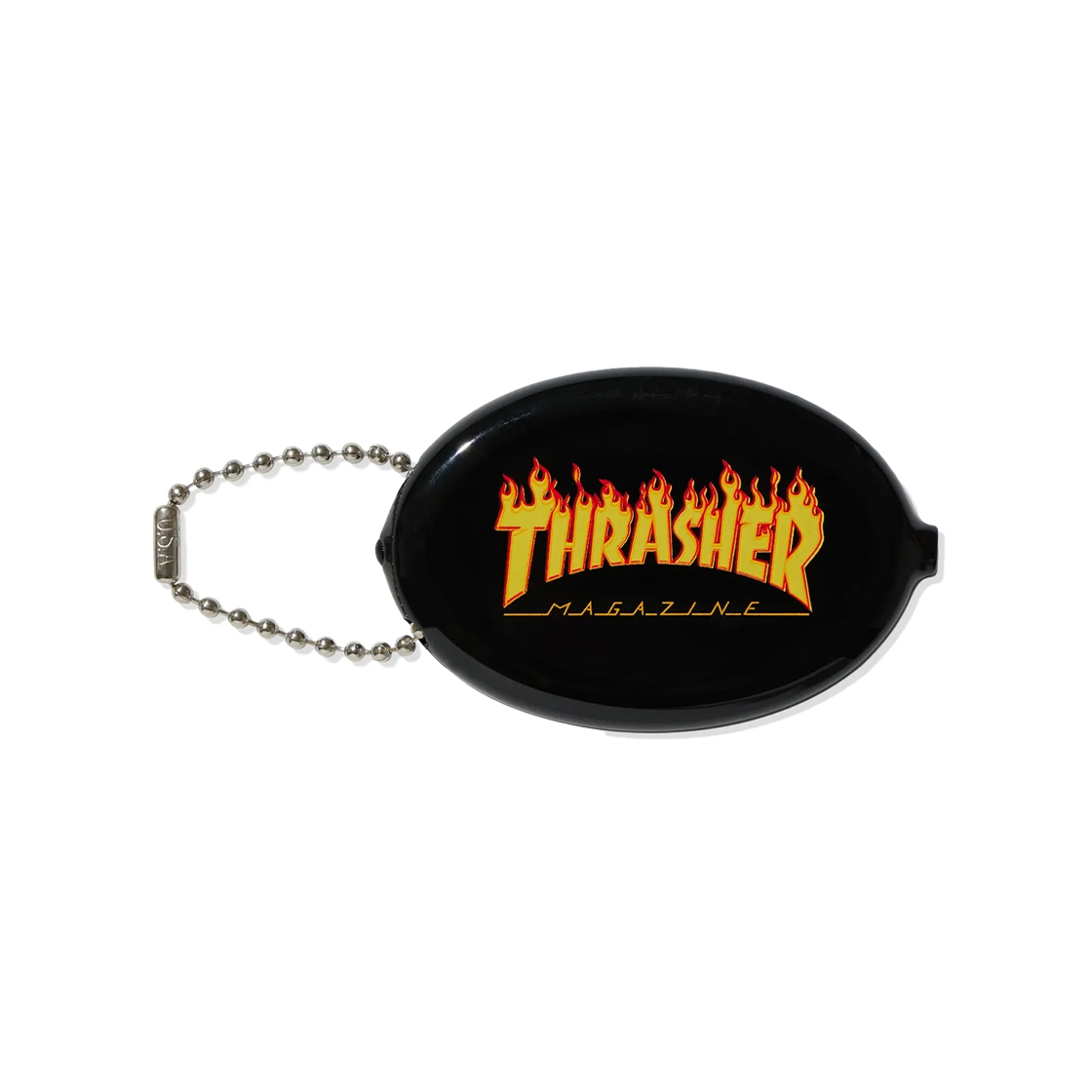 트레셔 플레임 지갑 키링 블랙(THRASHER Flame Wallet Keyring Black)