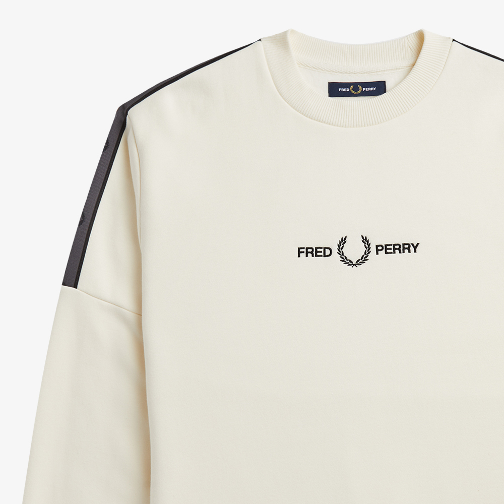 프레드페리 테잎 슬리브 스웨트셔츠 에크루(Fred Perry Tape Sleeve Sweatshirt Ecru) - 6