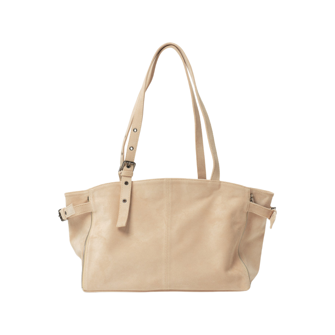 - Samo Ondoh Zipper Shopper Bag M Suede Beige