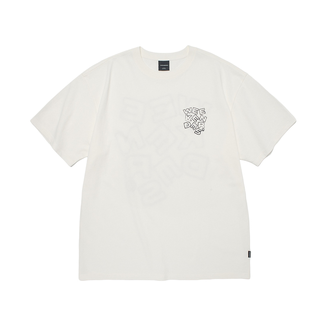 위캔더스 S-로고 티셔츠 화이트(WKNDRS S-Logo T-Shirt White)