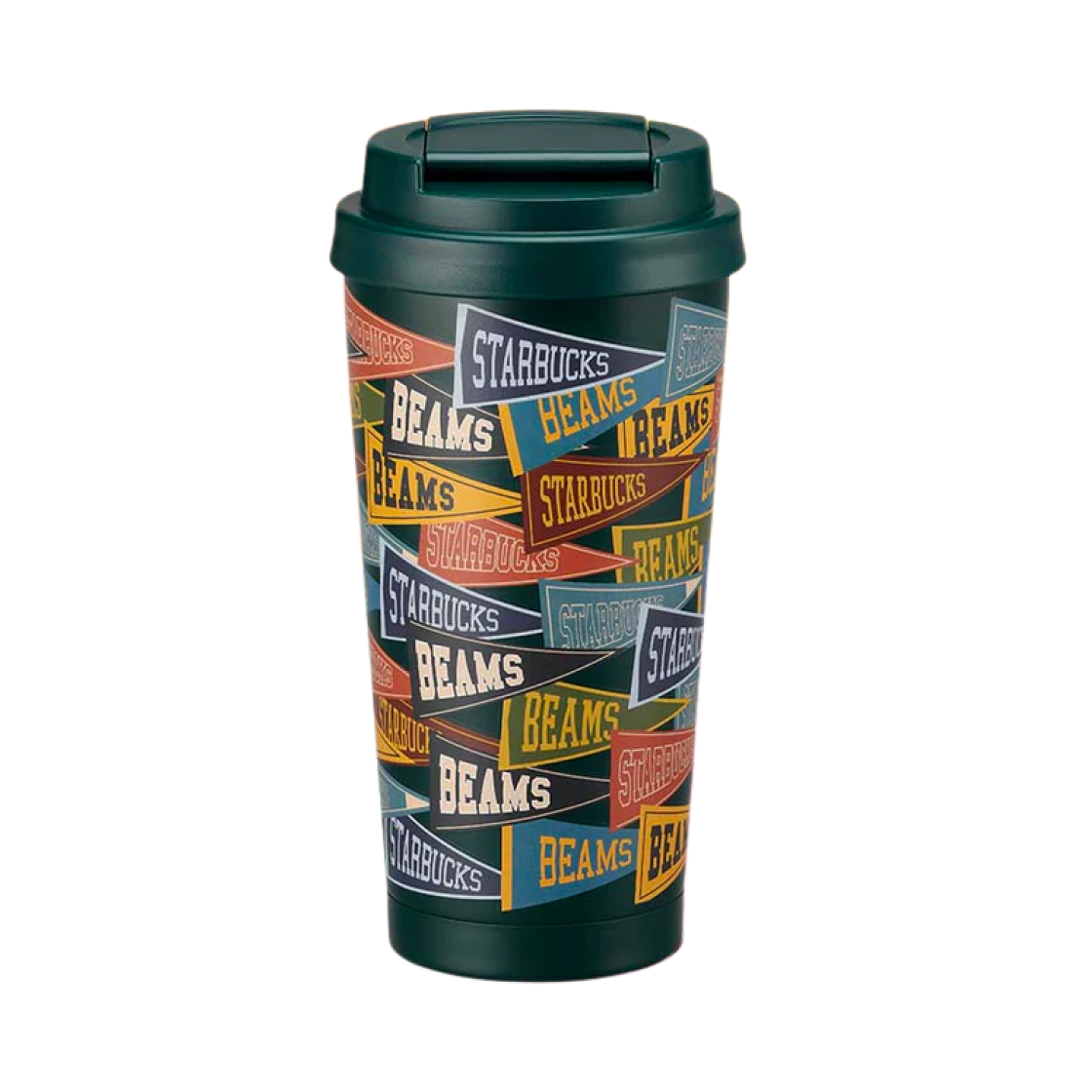 스타벅스 x 빔즈 16온즈 플래그 패턴 트래블 텀블러 그린(Starbucks x Beams 16 oz. Flag Pattern Travel Tumbler Green) - 1