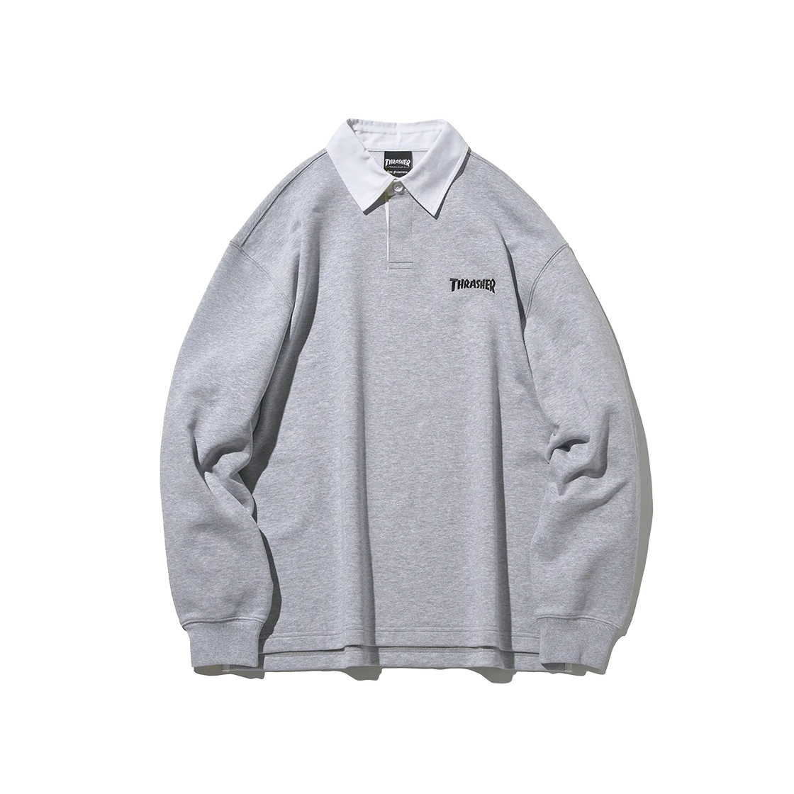 트레셔 매거진 럭비 카라 스웻셔츠 그레이(THRASHER Magazine Rugby Collar Sweatshirt Gray) - 1