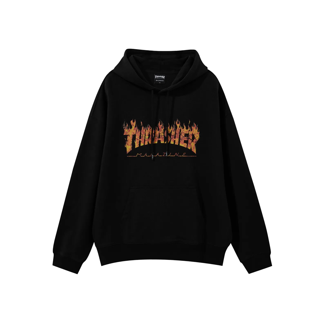 트레셔 리얼 플레임 로고 후디 블랙(THRASHER Real Flame Logo Hoodie Black) - 1